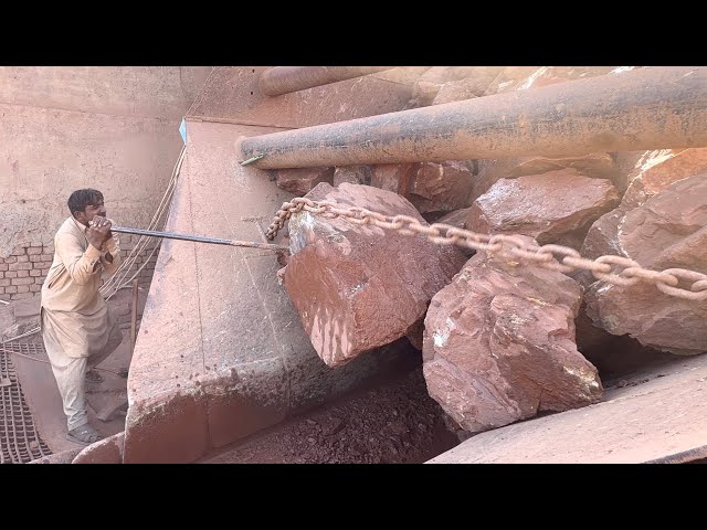 Extreme Hopper Jam 😱 Huge Hard Rocks Stuck in Crusher | Rock Crushing 126#stonecrusher 