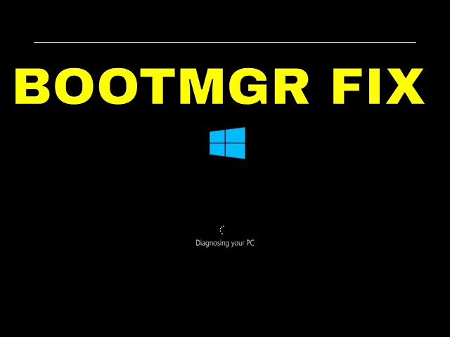 Bootmgr is missing - quick fix