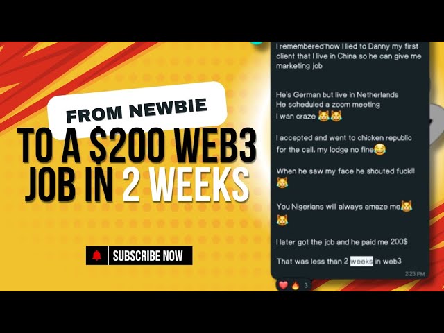 A Newbie To Web3 Jobs - What should you do? : Roadmap