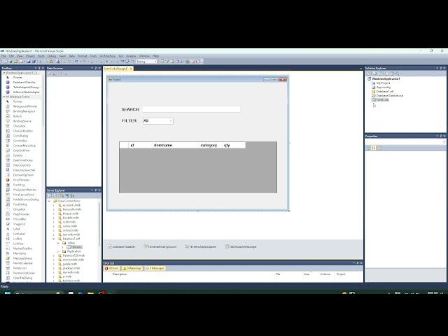 Search and Filter using Local Database on VB.net 2010 (Tagalog)