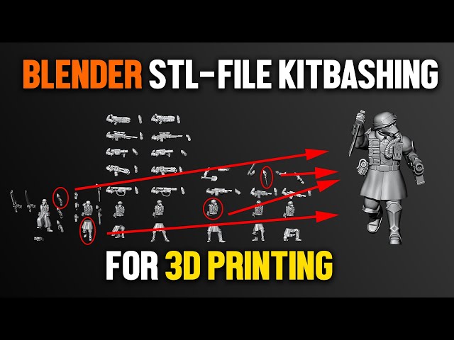 How To Kitbash STL-Files for 3D Printing in Blender