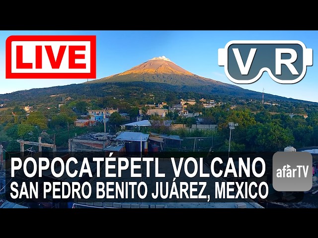 🔴 LIVE 4K VR180°: Stand 8 KM from Popocatépetl Volcano | Mexico 24/7
