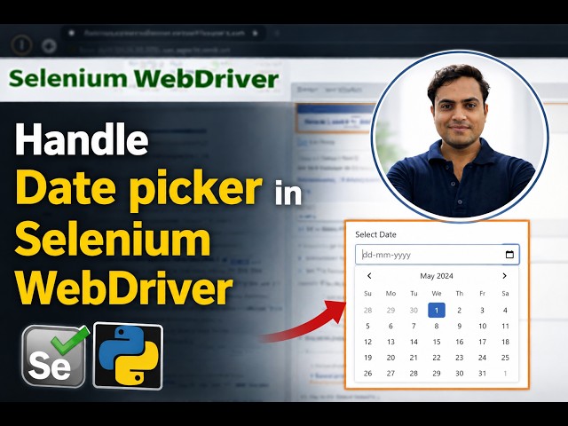 Date Picker Automation in Selenium Python 🔥 | Handle Calendar Popups Easily! #selenium #python
