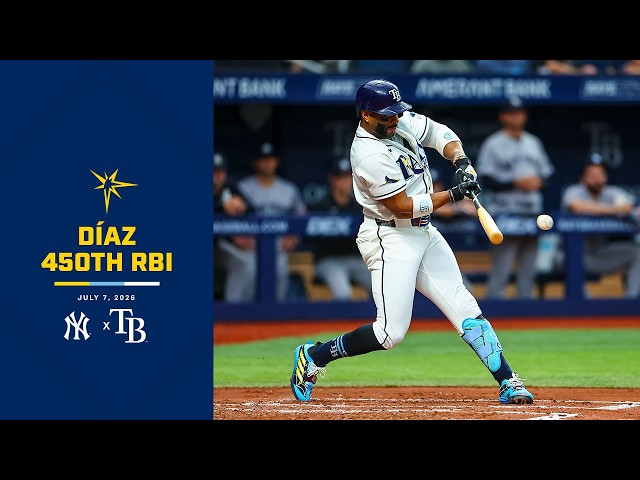 Yandy Díaz hits his 450th RBI vs the New York Yankees