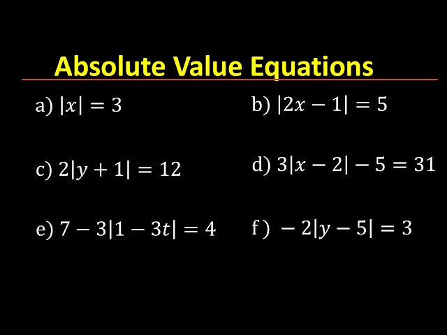 How to Solve Absolute Value Equations | 5 Practice Problems | Algebra 1