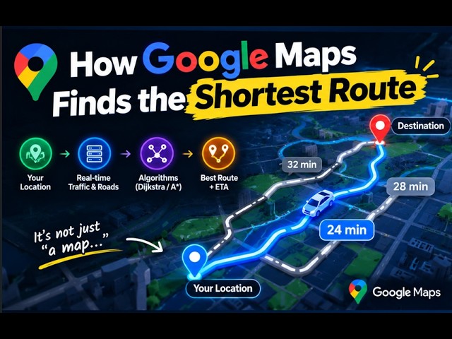 How Google Maps Finds the Shortest Route  | Explained Simply | @CodlerCore