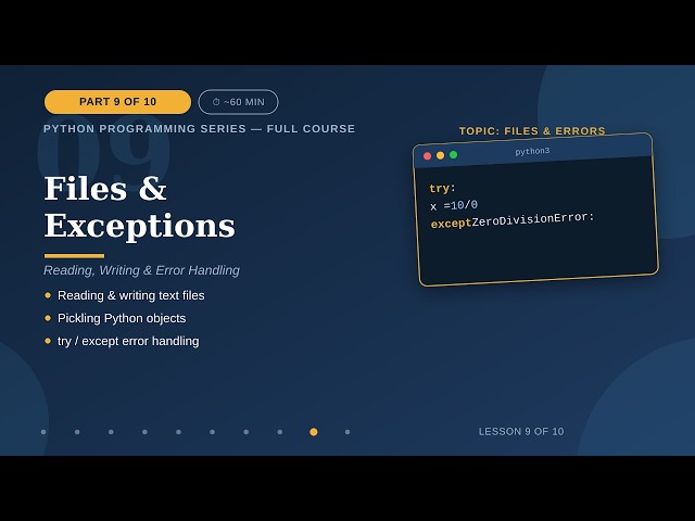 Python File Handling & Exception Handling | Part 9