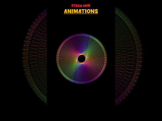 Hypnotic Rainbow Spiral Animation Python Graphics Tutorial #PythonTutorial #TurtleGraphics #shorts