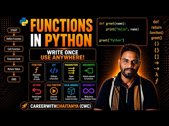 Functions in Python | User Defined Functions Explained for Beginners part -1