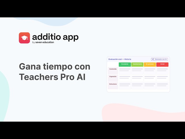 Descubre Teachers Pro AI de Additio App