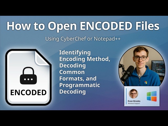 How to Open ENCODED Files (Various Developers Encoded Data)