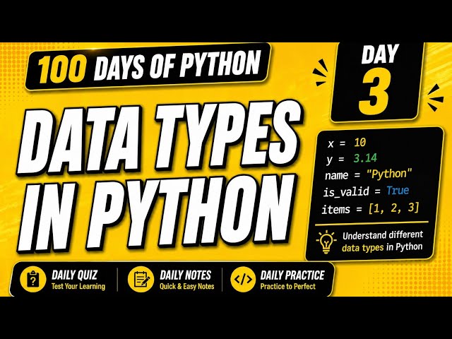 100 Days Of Python | Data Types in Python | PY2AI