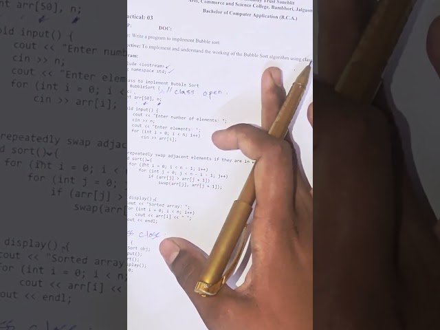 Bubble sort algorithm program explanation 