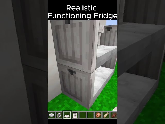 Minecraft Functioning Fridge Design! #core #minecraft #minecraftbuildhacks #minecraftbuilding