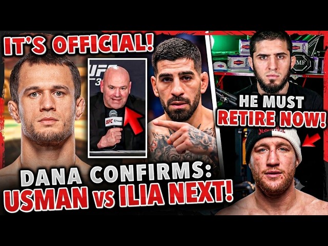 Dana White Confirms Usman Nurmagomedov vs Ilia?! Justin Gaethje Retirement Shocks UFC? | MMA News
