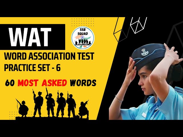 WAT Practice Set - 6 | SSB Interview | Word Association Test | SSB Squad