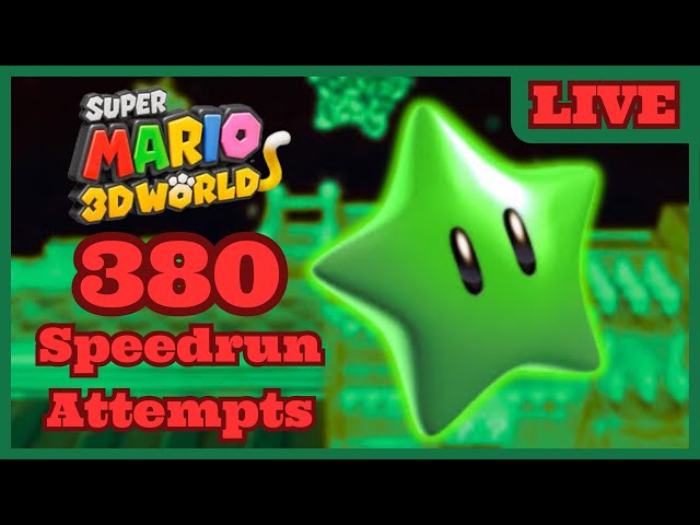 Super Mario 3D World 380 Star Speedrun Attempts! | DAY 2
