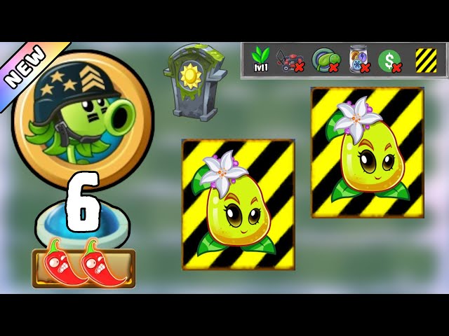 PvZ2 - Mega Gatling Pea's Adventure 2026 Level 6 Hard [Plants Lvl 1 & No Premium] + DOWNLOAD