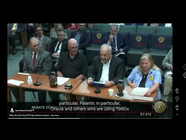 No need for large Data centers ..  J Valentine Texas State senate hearing