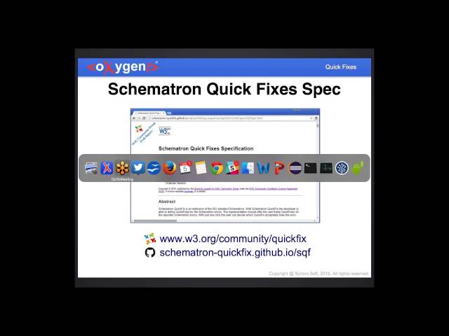 "Quick Fixes" presented by George Bina at oXygen Users Meetup, London 2015