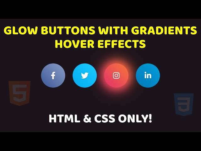 Modern CSS Glow Buttons with Gradients and Hover Effects |  Full HTML & CSS Tutorial