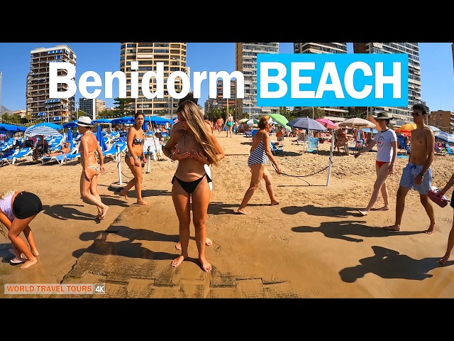 Benidorm Spain 🇪🇸 Beach Walk | Costa Blanca 4K Walking Tour