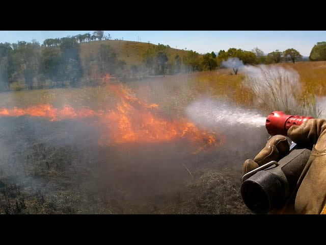 Rolling Attack On Large Bushfire | Firefighter Chest POV 4K