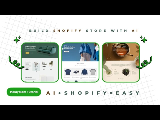 Build Shopify Store with AI 🤖 | AI ഉപയോഗിച്ച് Shopify Store എളുപ്പത്തിൽ | Malayalam Tutorial