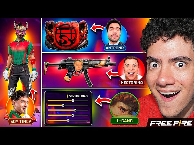 CHALLENGE: I CAN ONLY USE YOUTUBER ITEMS in FREE FIRE !! | TheDonato