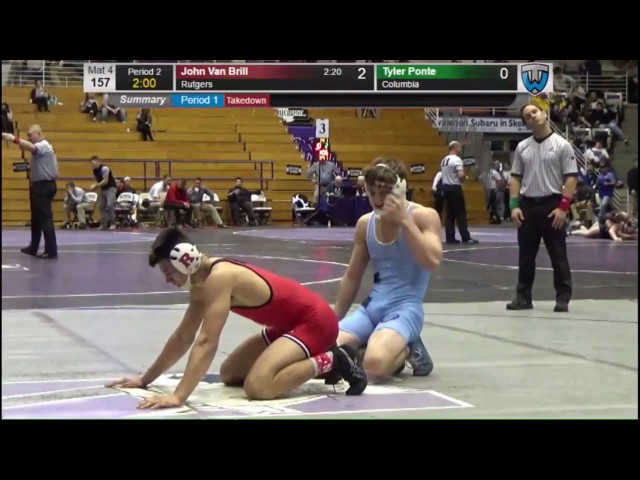 John Van Brill (Rutgers) vs Tyler Ponte (Columbia) - 2016 Midlands Wrestling