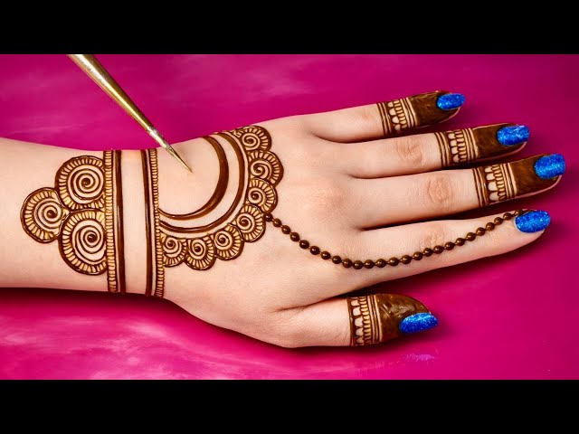✋ “सीखना चाहते हो? ये डिज़ाइन सबसे आसान है!” 🤩  Back Hand Easy Mehndi Design || 