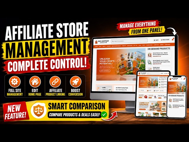 Affiliate Website Ka Complete Management | Home Page Edit + Affiliate Links + New Comparison Feature