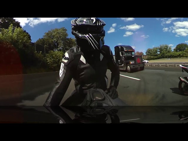 WTF!!! Mishap on the road #predatorhelmet wolf brakes fairings  on the way to PA lost footage