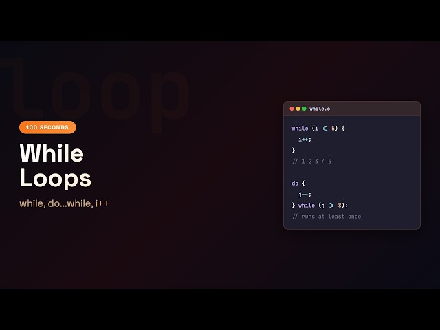 C in 100 Seconds: while vs do-while — Two Ways to Loop | Episode 7