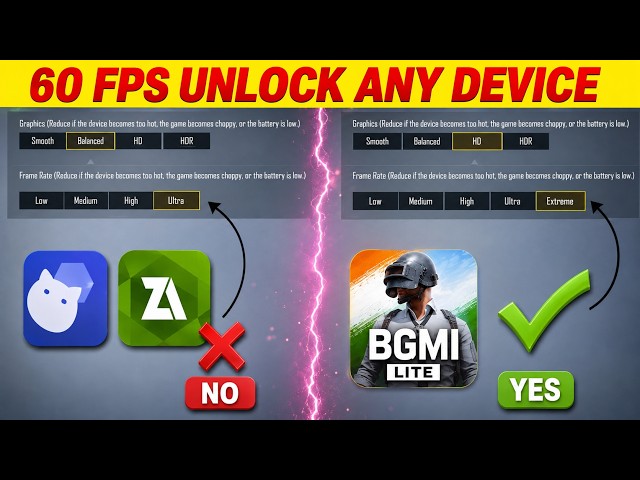 PUBG LITE 😱 NEW 60FPS FILE FOR ANDROID 15,16 WITHOUT ZACHIEVER & SIZUKU PERMISSION