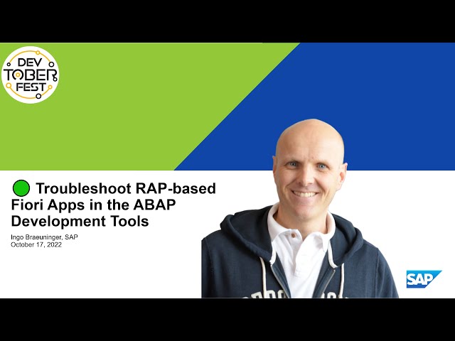 🟢 Troubleshoot RAP based Fiori Apps in the ABAP Development Tools