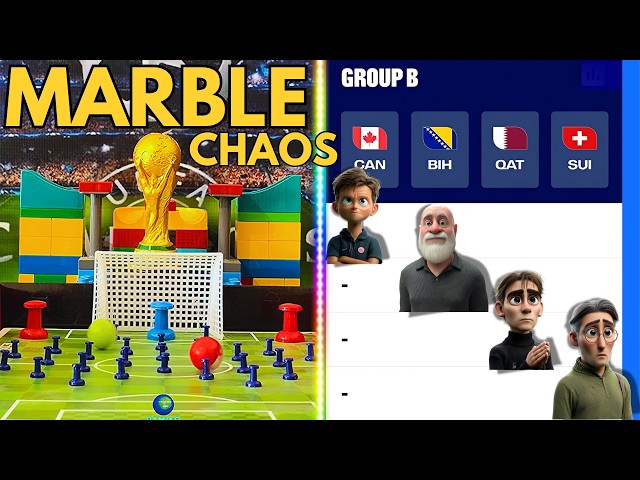 WORLD CUP 2026 GROUP B PREDICTIONS | MARBLE FOOTBALL | WHO QUALIFIES? 🇨🇦