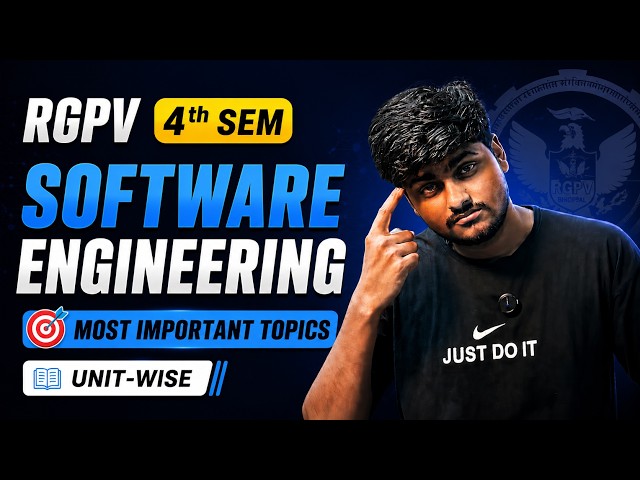 Software Engineering Most Important Topics for RGPV University | 4th SEM | BTECH RGPV PYQ |RGPV EXAM