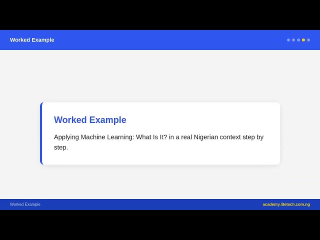 JSS 3 Computer Studies - Machine Learning: What Is It? | Nigerian Curriculum