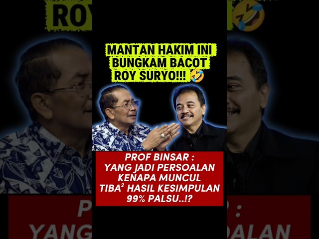 ROY SURYO KELOJOTAN DIBUNGKAM SAMA PROF BINSAR! #prabowo #roysuryo #jokowi