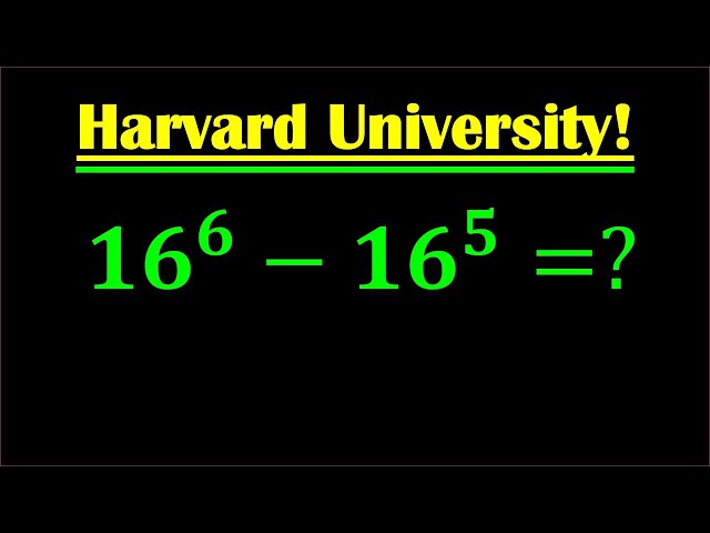 Solving a 'Harvard' University entrance exam