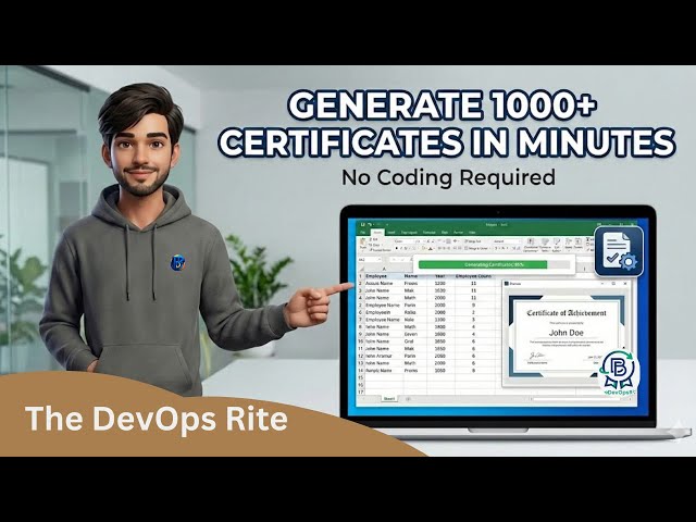Bulk Certificate Generator for HR | Generate 1000+ Certificates from Excel in Minutes