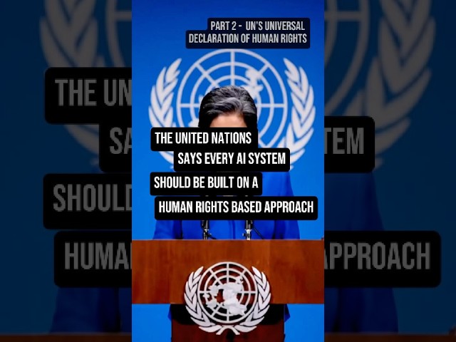 The United Nations says every AI system should be built on a human-rights-based approach.