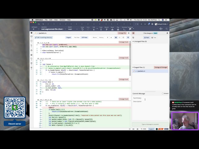 Parsing data packets! Episode 39, part 2, of Unhindered by Coding