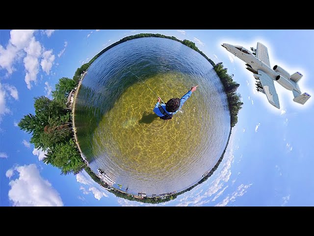 Michigan Sandbar 360 Degree Fly Fishing Experience with A10 Warthog Flyby