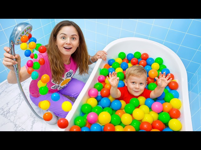 Color Balls Everywhere! Oliver & Mom