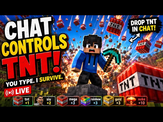 Falling TNT Challenge! YOU Control Minecraft 😱