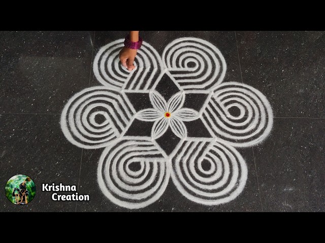 Puratasi madham Special Padi Kolam | 5*3 Beautiful Rangoli Design| Padi Kolam Muggulu | Easy Rangoli