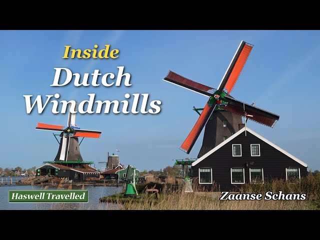 Historic Dutch Windmills in Action – See How They Work | Zaanse Schans, Netherlands 4K