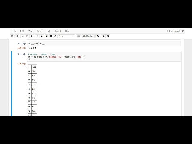 Pandas Read CSV by Column